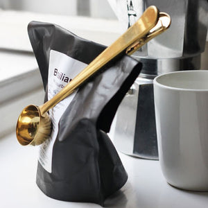 Premium Gold Coffee Scoop+Clip