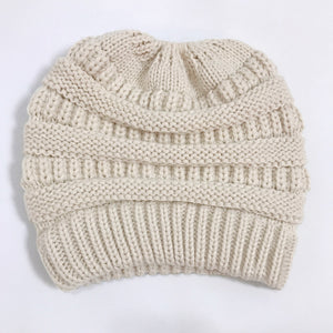 Premium Soft Knit Ponytail Beanie